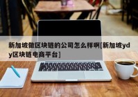 新加坡做区块链的公司怎么样啊[新加坡ydy区块链电商平台]